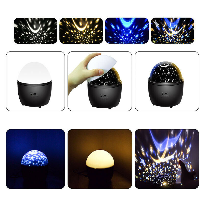 Starry Sky LED Projection Lamp Voice Control Romantic Starry Night Light ChildU4