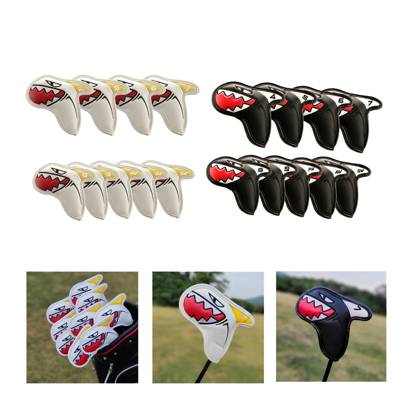 18x Universal Golf Iron Headcover Golf Club Head Covers 17.5x9cm Outdoor