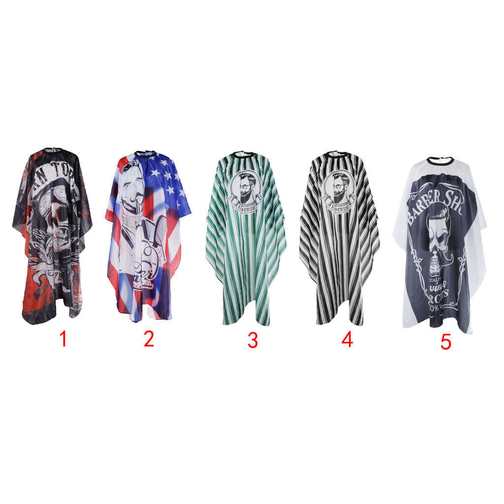 2Pcs Anti-static Cutting Shampoo Cape Coloring Gown Wrap with Snap Buckle