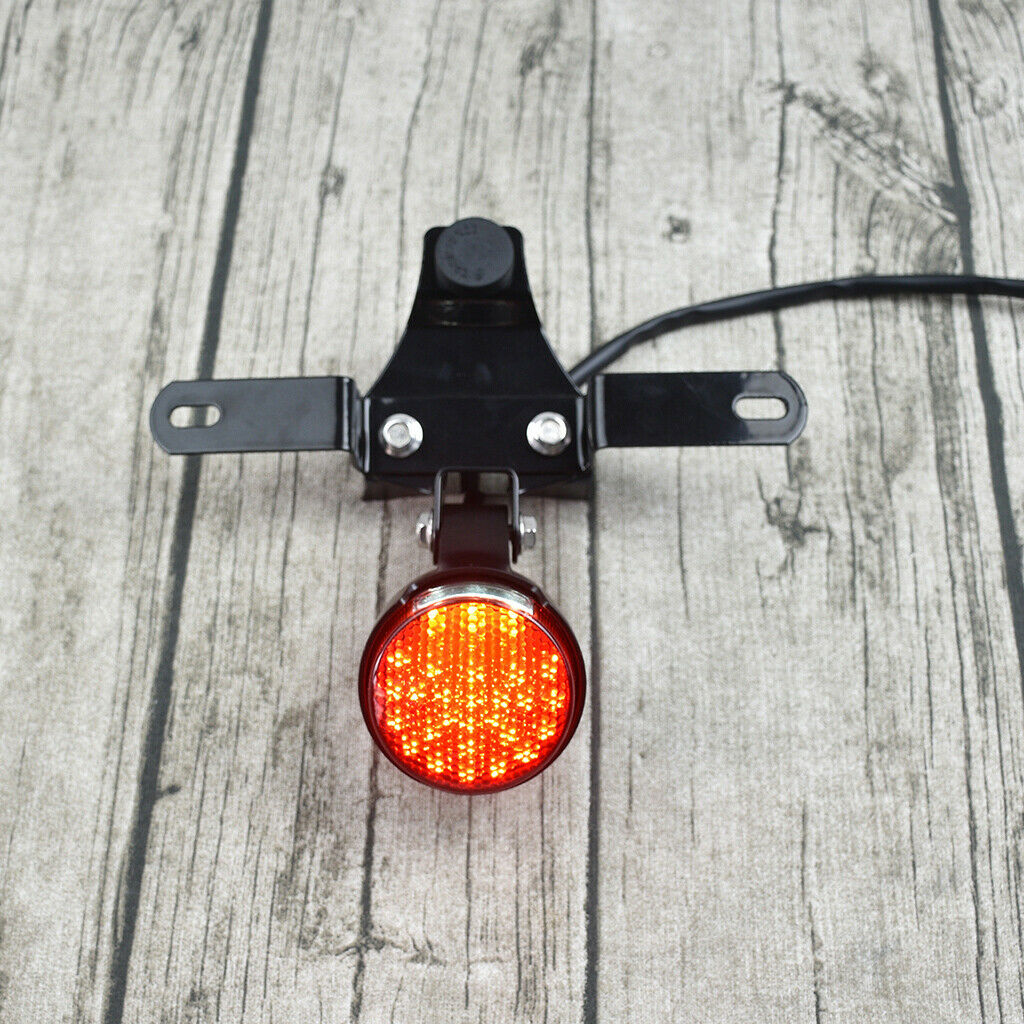 Motorcycle LED Tail Brake Light Stop 24 LED License Plate Holder for Mash