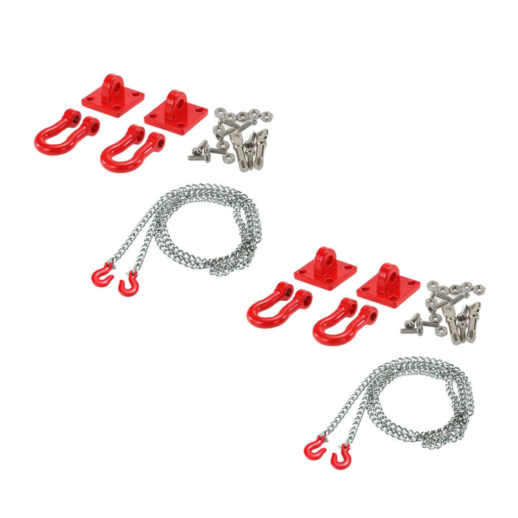 2x 1/10 RC Truck Truggy Repair Tool Box W/ Tow Hook Trailer Chain for RC4WD TF2