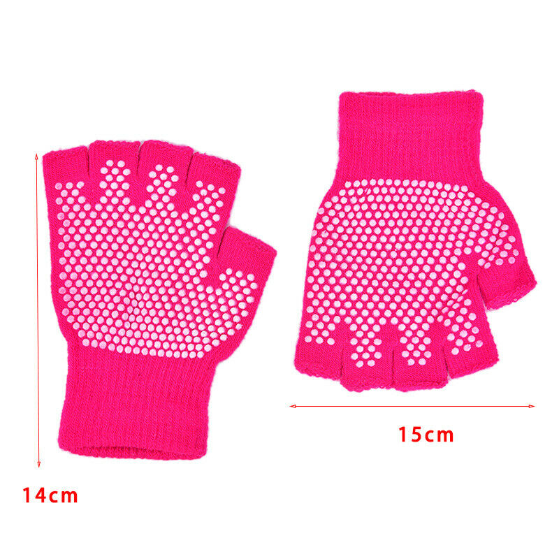 1Pair Half Fingers Yoga Gloves Fitness Lady Non-slip Professional Sports .l8