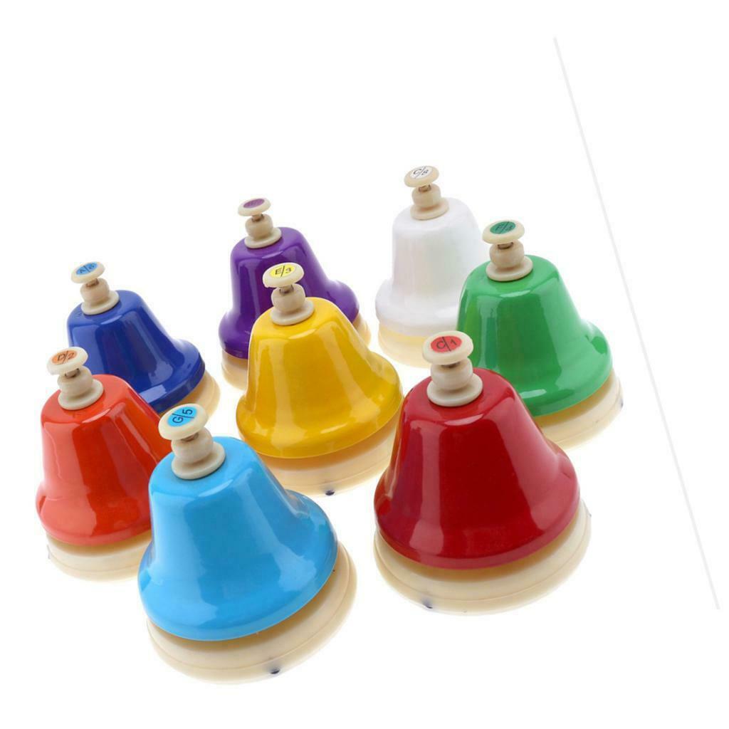 8 Note Hand Bell Set Percussion Instrument Puzzle Toys for Kid's Child