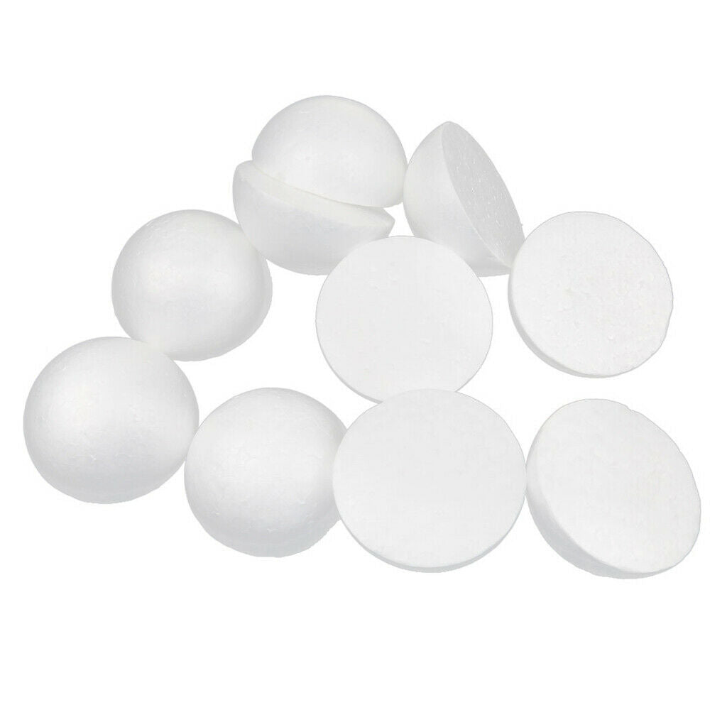 10 Pack 4 Inch DIY White Foam Balls Hemispheres Polystyrene Styrofoam Modelling