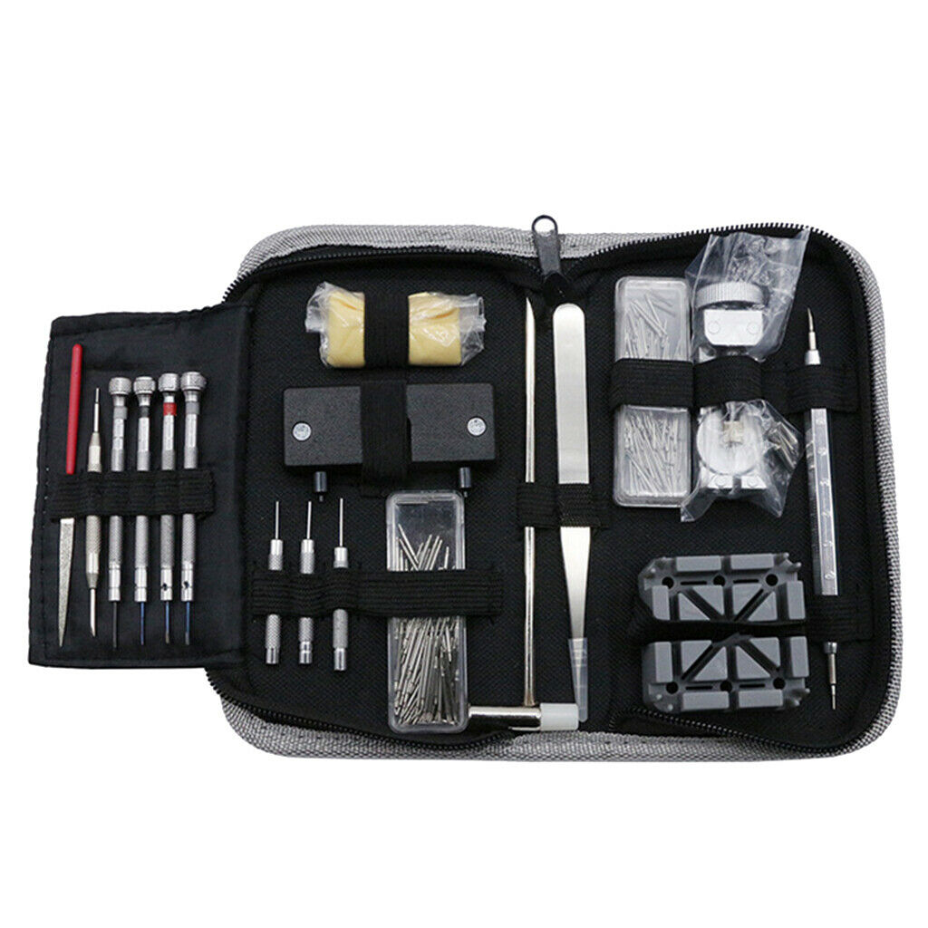 Watch Repair Tool Kit Opener Cloth Screwdriver Tweezers Set Wacth Repairing