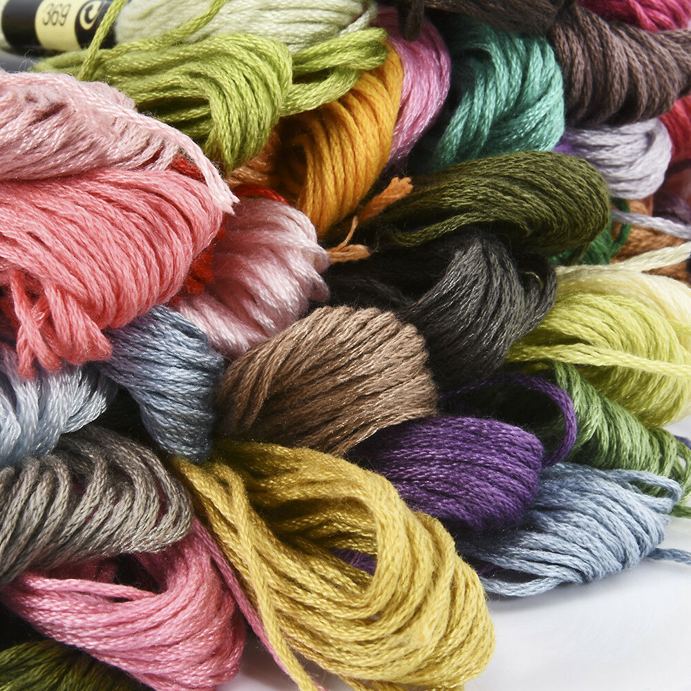 50X Cotton Cross Floss Stitch Thread Yarn Embroidery Sewing Skeins Multi-Colors