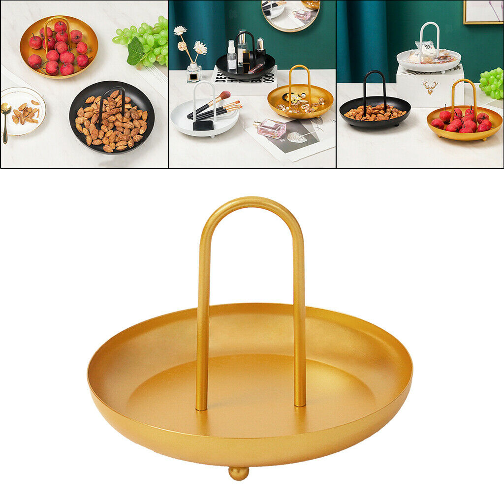 Iron Jewelry Tray Cake Perfume Storage Plate Dish Vanity Wedding Decor Gift