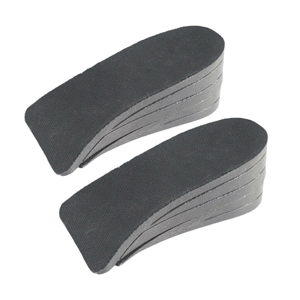 3 Layers Anti-slip Height Increase Taller Lift Insoles Inserts Black