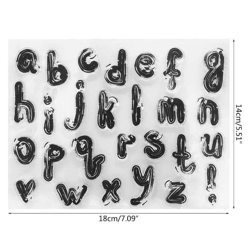 Lowercase Letters Silicone Clear Seal Stamp DIY Scrapbook Embossing Photo Album