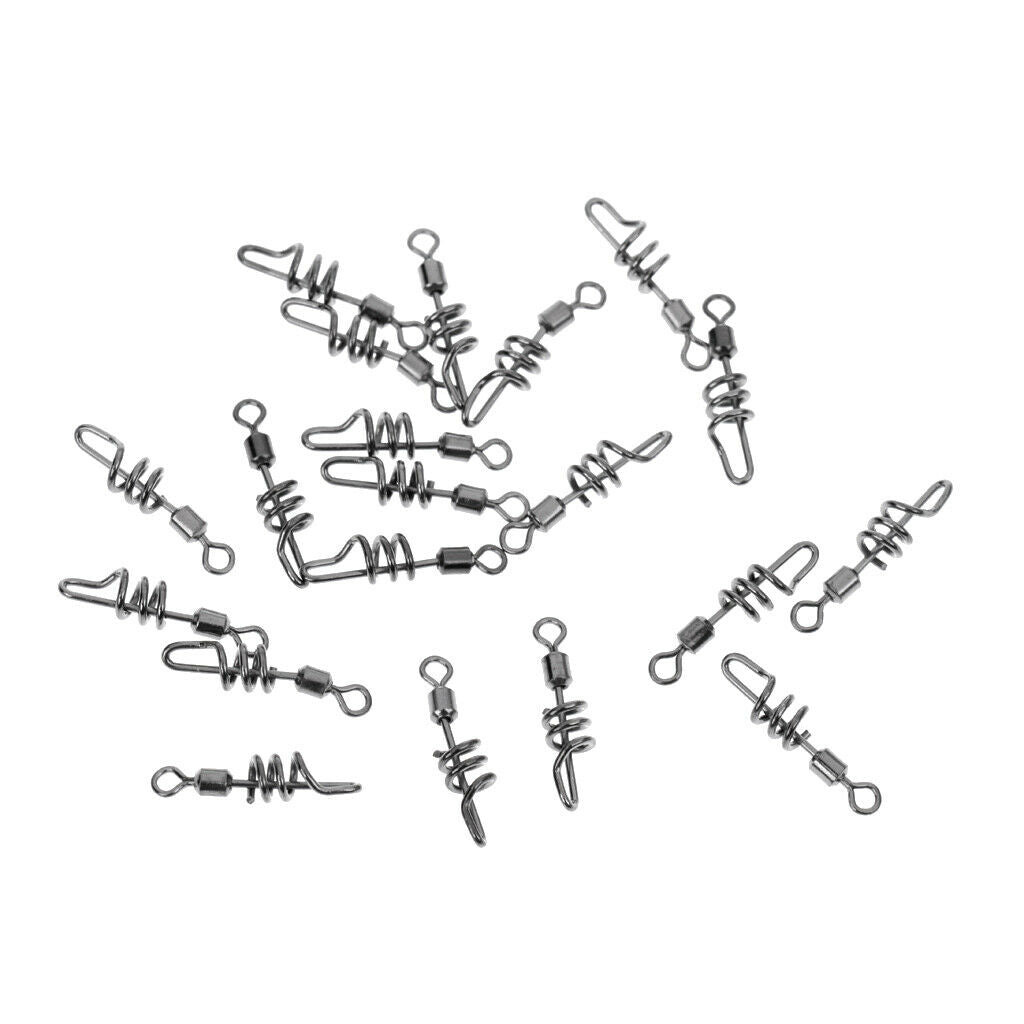 20 Pieces Fishing Swivels Connector Line Connector Fishing Tackle 6#