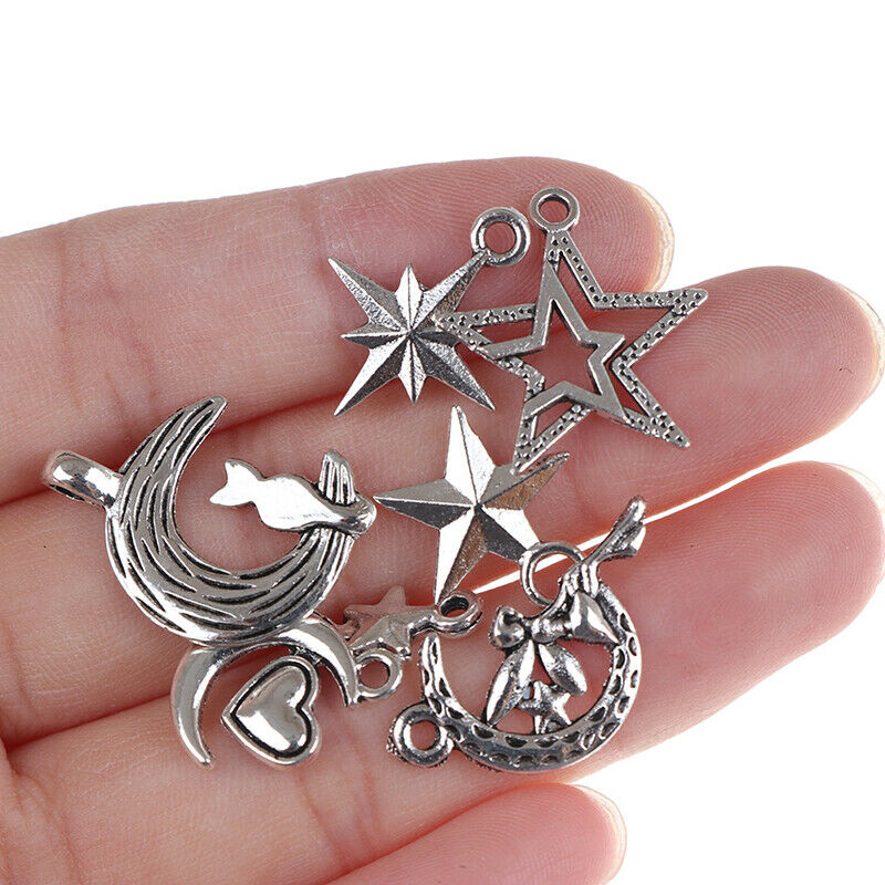 70pcs Sun Moon Stars Charms Pendant For Diy Jewelry Necklace Bracelet Mak SJ