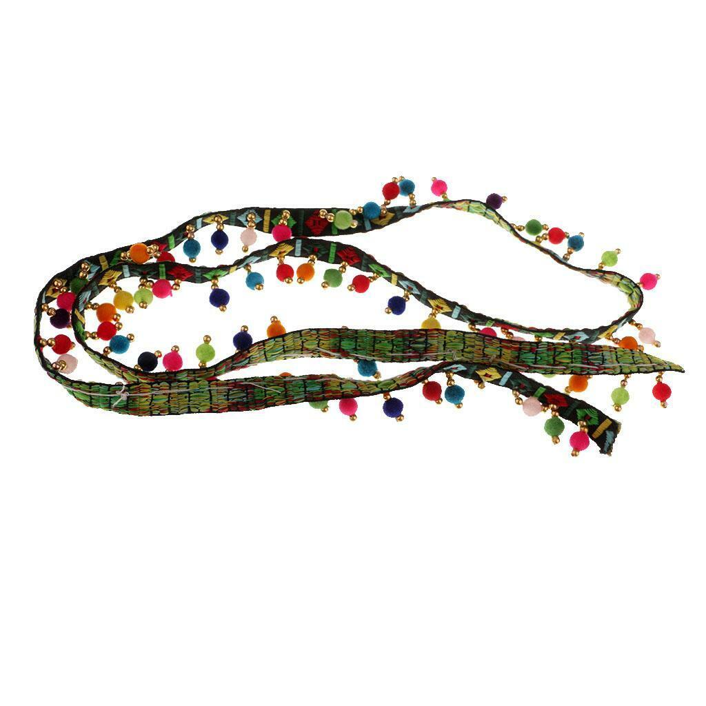 4Pcs Boho Fringe Lace Edge Trim Wedding Tassel Ribbon Applique Sewing Craft