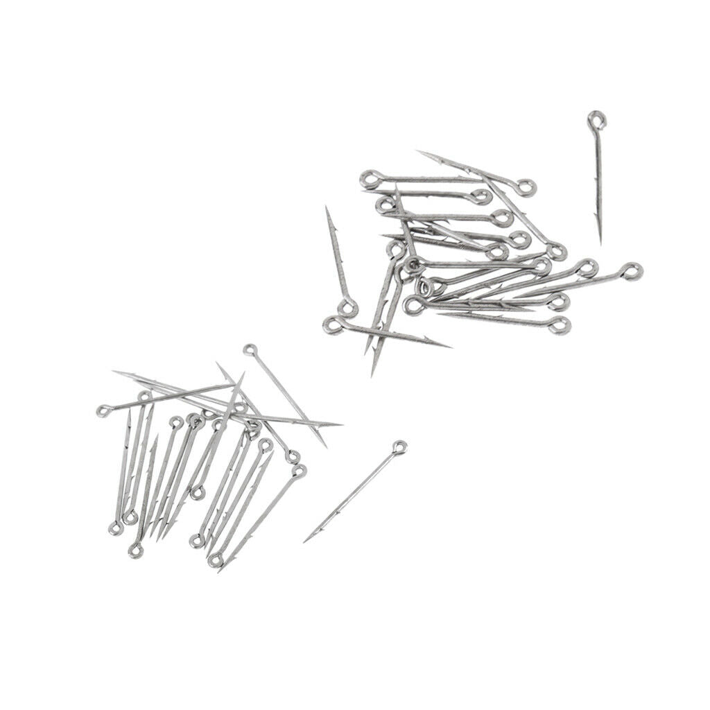 40 Pcs Two Size Bait holder Straight Fishing Worm Hooks High Carbon Steel Fish