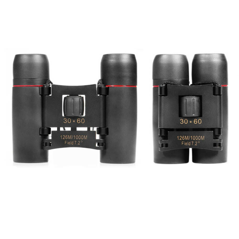 30x60 Zoom Day Night Vision Binoculars Outdoor Travel Folding Telescope Black