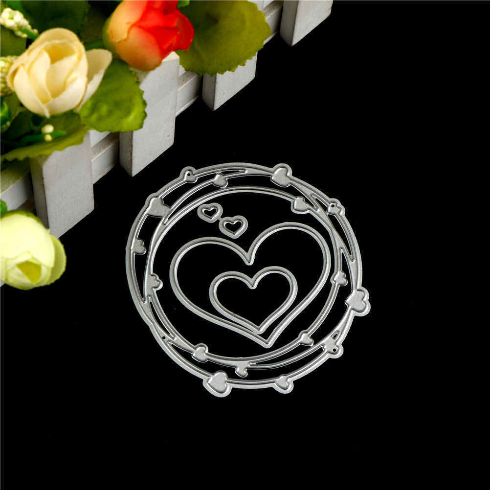 4pcs Love Ring Design Metal Cutting Dies For DIY Scrapbooking Album Paper CardBD