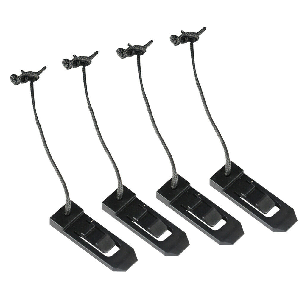 4x Surfboard     Clip Paddleboard Skeg Fin Buckle Water Sports Black