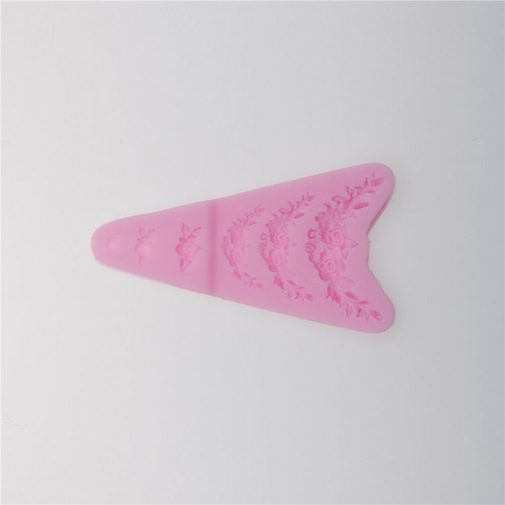 1x Flower&Leaf Lace Silicone Mold Cake Fondant Decoration Baking Tool .l8