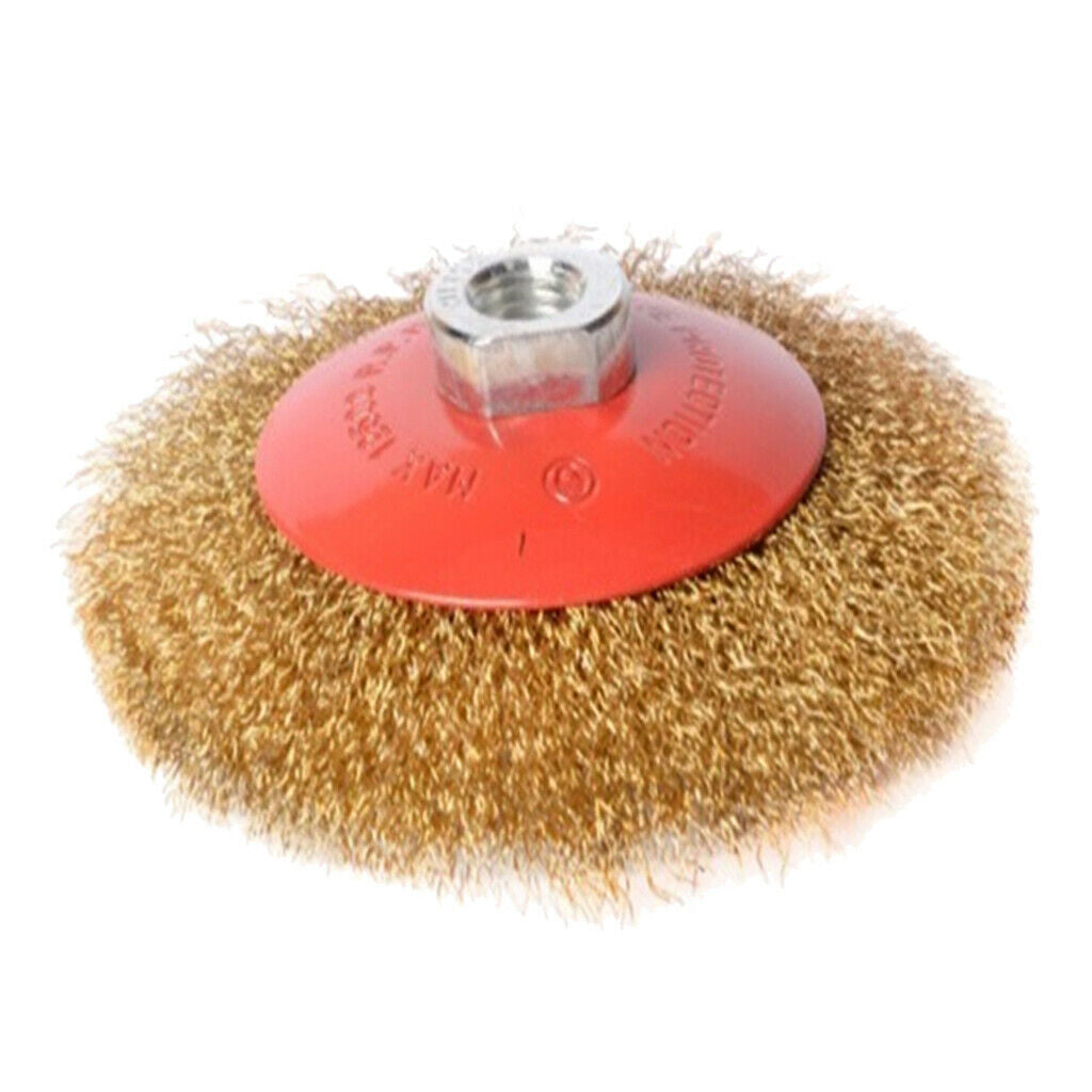 Threaded Crimped Steel Wire Wheel Brush Abrasive Easy to use Durable 4inch