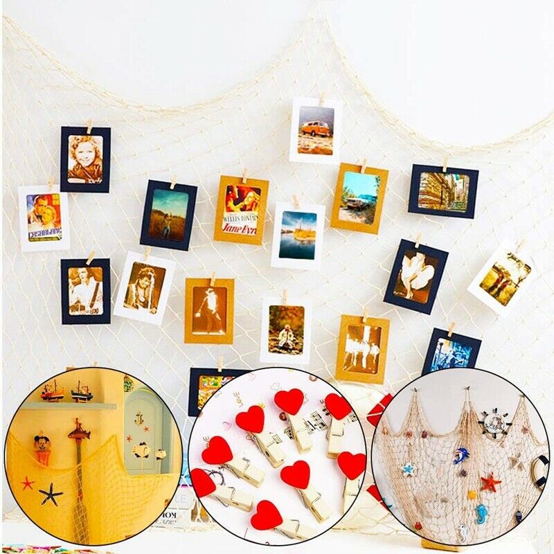 Fish Net for Home Photo e Wall Decorative Mediterranean Style for Nautical PI1Q1