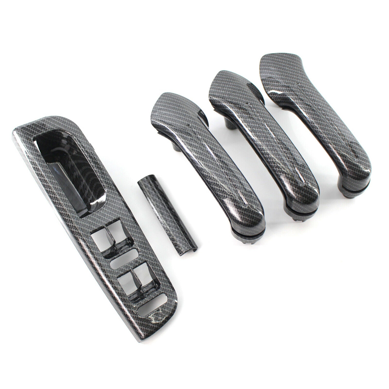 Door Grab Cover Window Switch Bezel For VW   Golf MK4 99-04 Carbon Fiber