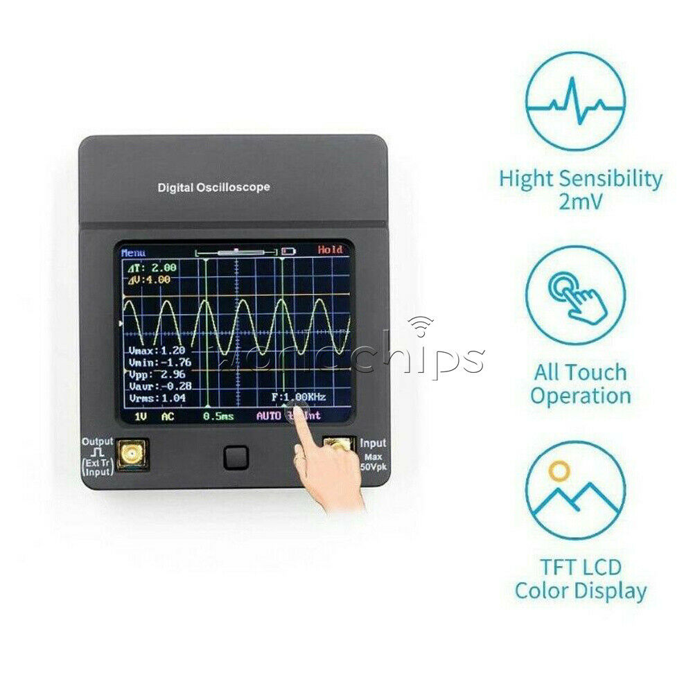 DSO112A 2MHz Touch Screen 2.4inch TFT Digital Mini Handheld Oscilloscope