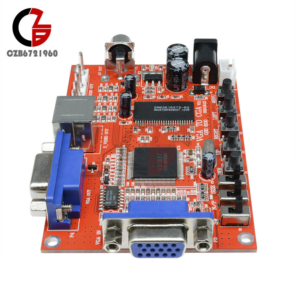 DC 5V VGA to CGA/CVBS/S-Video HD Arcade Video Game Converter Board GBS-8100