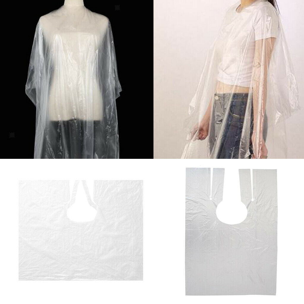 230 Pieces Women Men Clear Disposable Hair Cutting Capes Home Hair Styling Cloth