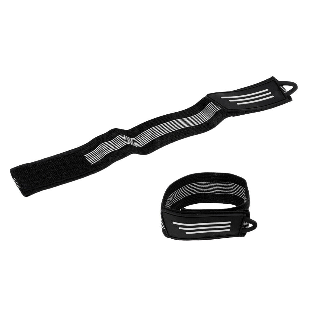 2x Bicycle Ankle Leg Strap Cycling Riding Bike Pants Band Leg Clip Strap, Black