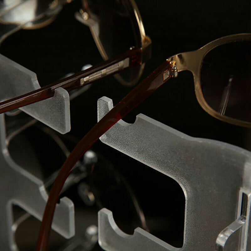 Two Row Sunglasses Rack 10 Pairs Glasses Holder Display Stand Transpar TnAPU KX