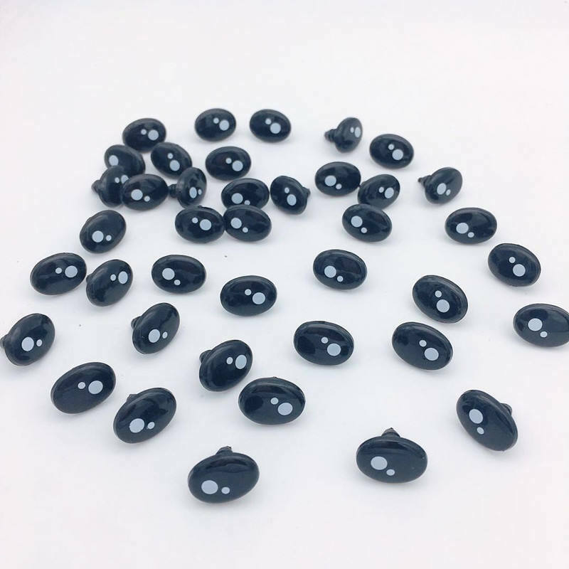 100pcs Plastic Safety Eyes Round Eyeballs For Bear Soft Stuffed Animals 12mm