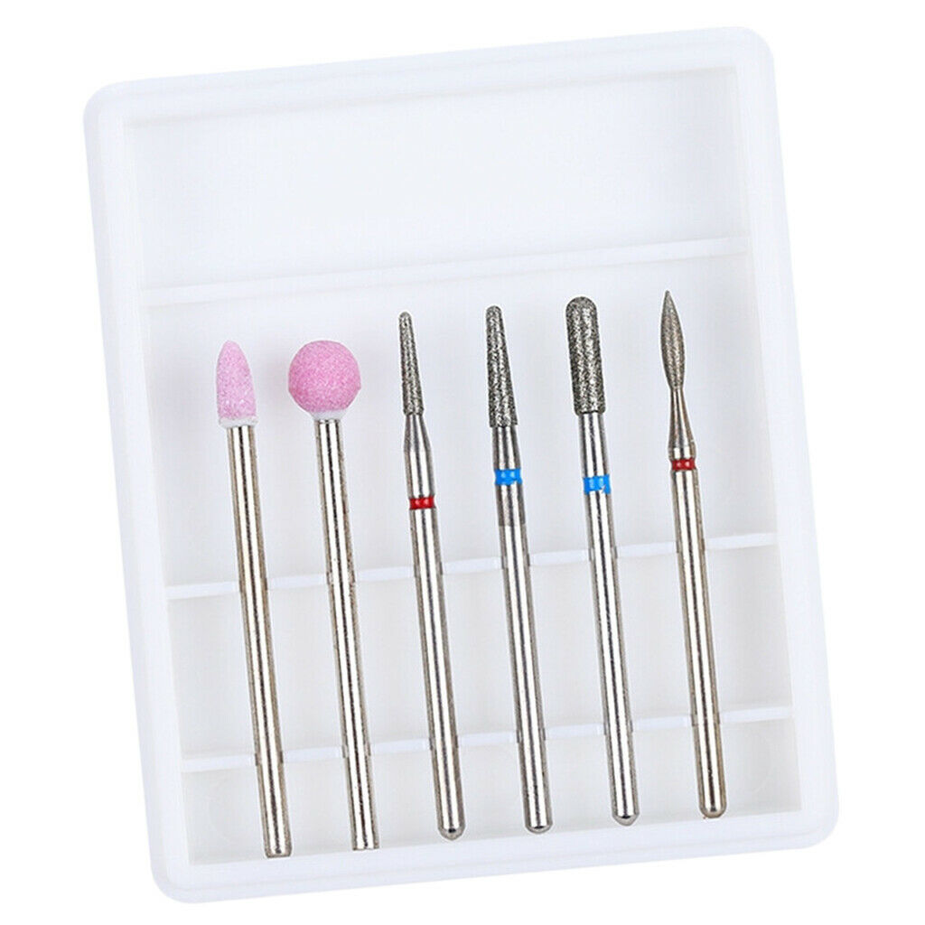 6pcs Carbide Electric Nail Art Filing Drill Bits Grinding Polishing Head 11