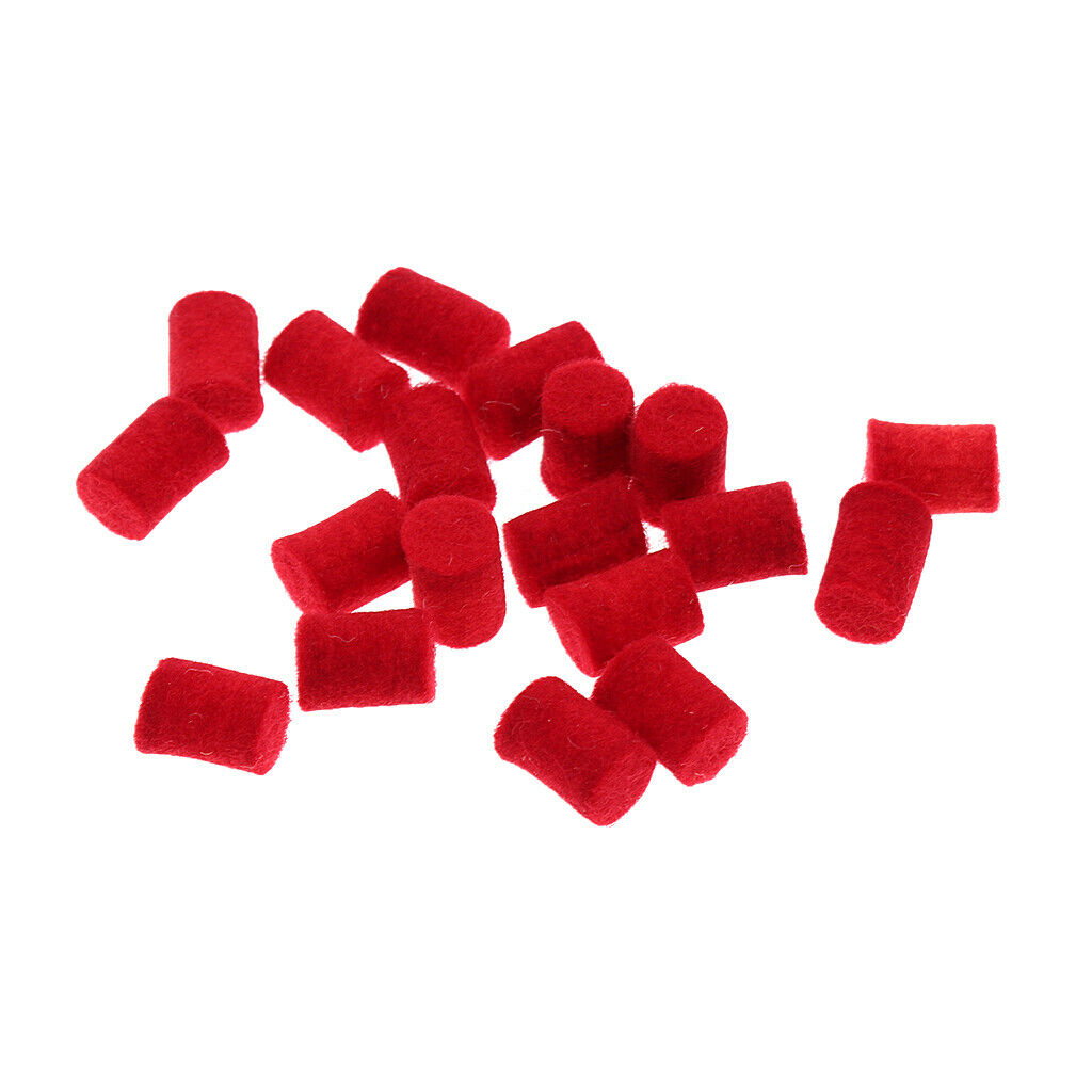 20pcs Saxophone Bumper Felts Repair Parts for Alto Tenor Soprano Sax Red