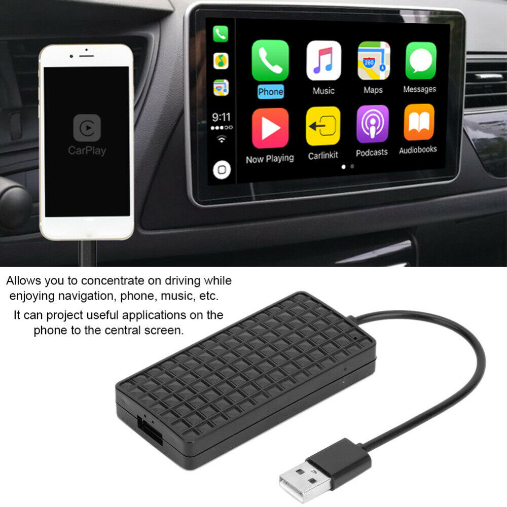 USB Dongle Adapter Carplay Navigation to Car Screen for Android for IOSBlack NEW