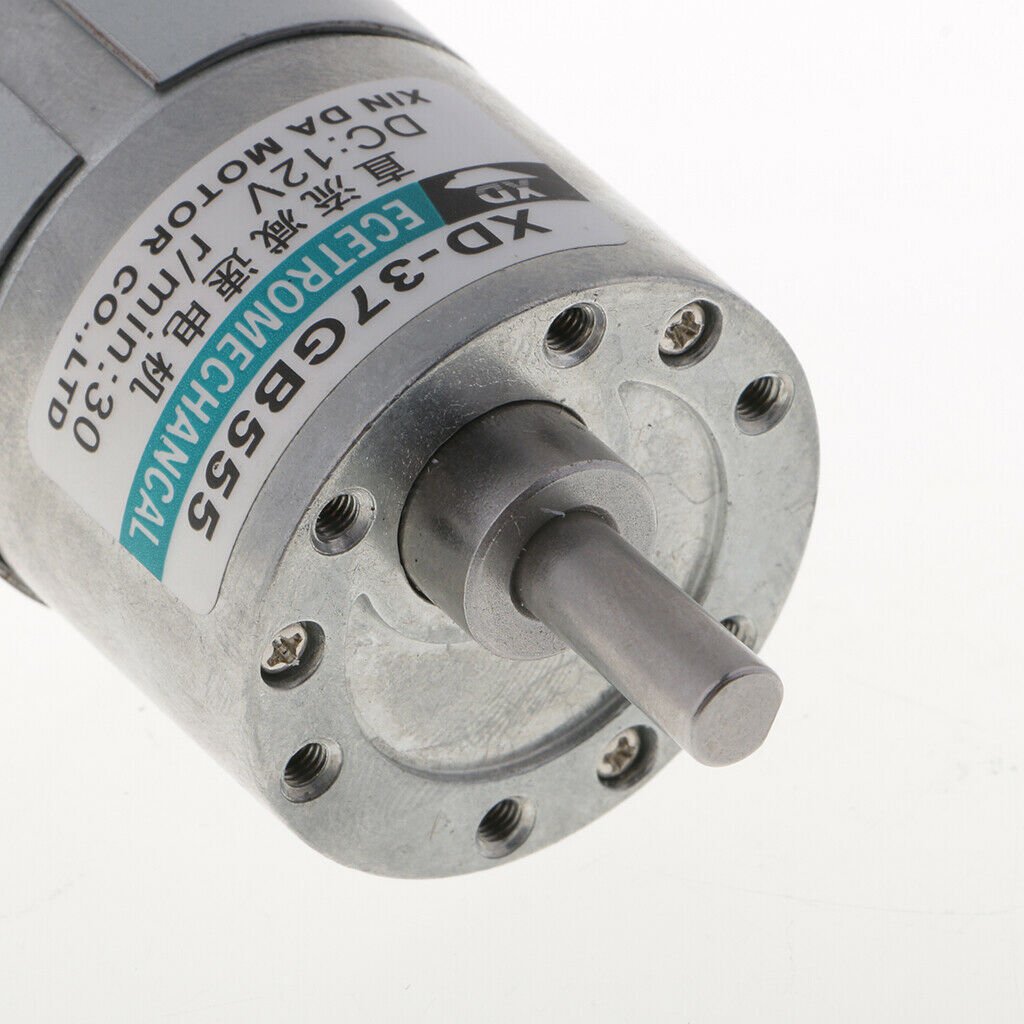 XD-37GB555 DC Motor 12V 15W 30RPM Gear Motor CW/CCW Brushed Geared Motor