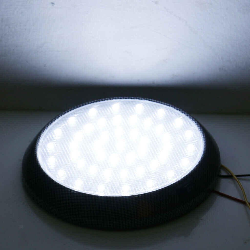 Round White 46 LED Dome Roof Ceiling Light for Car Camper Boat Universal