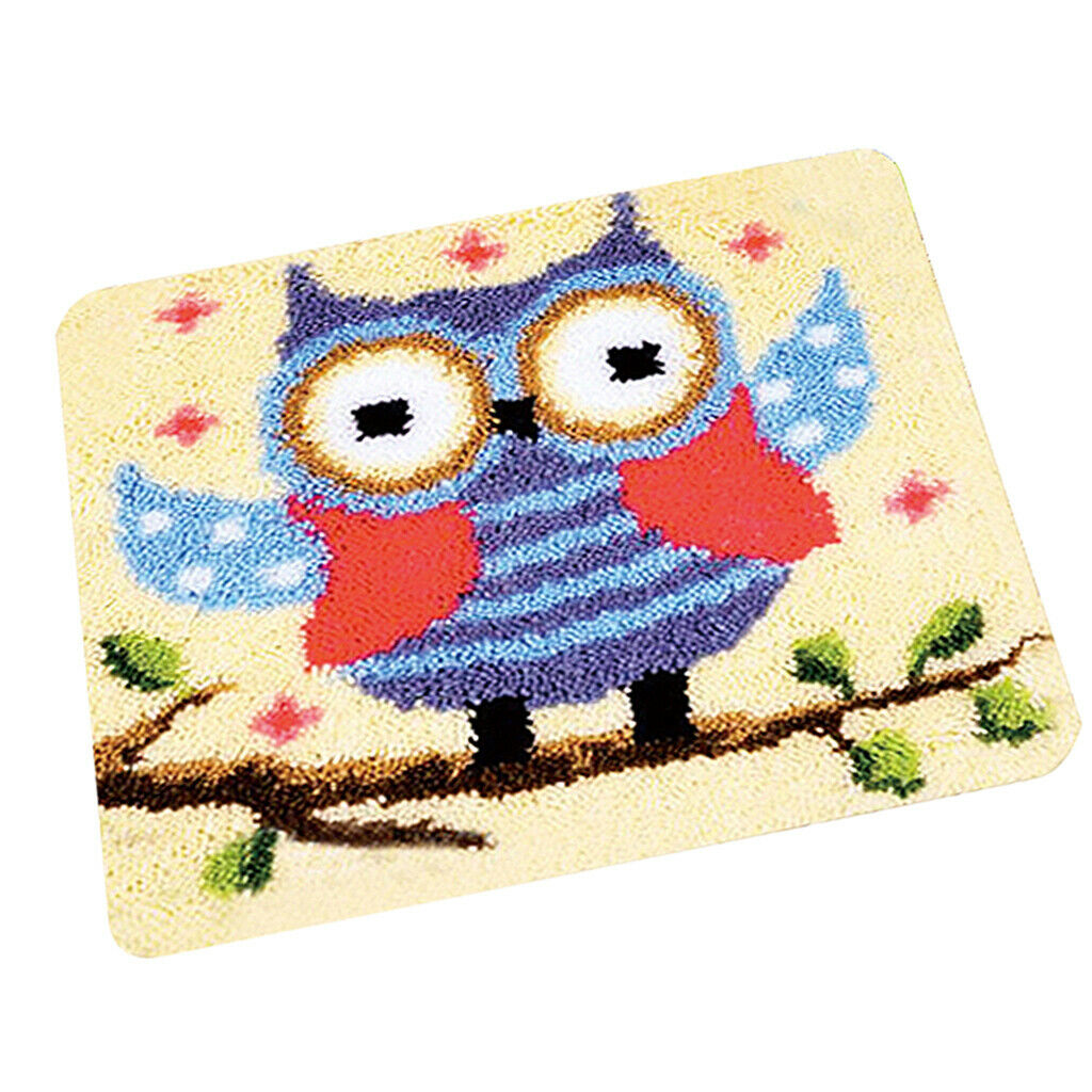Latch Hook Kits Rugs DIY Craft Needle Embroidery Rugs for Children Owl