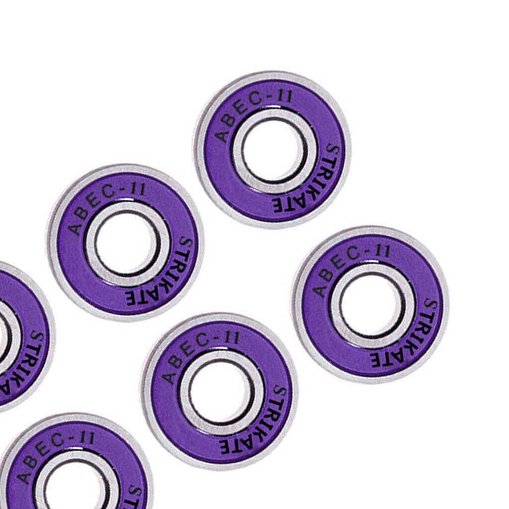 2X Skateboard Bearing 608rs Abec 11 Integrated spacer Longboard Bearing Purple