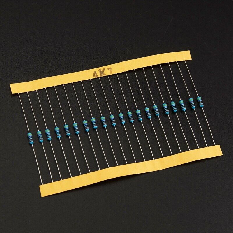 600 Pcs 30 Kinds Each Value Metal Film Resistor Pack 1/4W 1% Resistor AssortedB1