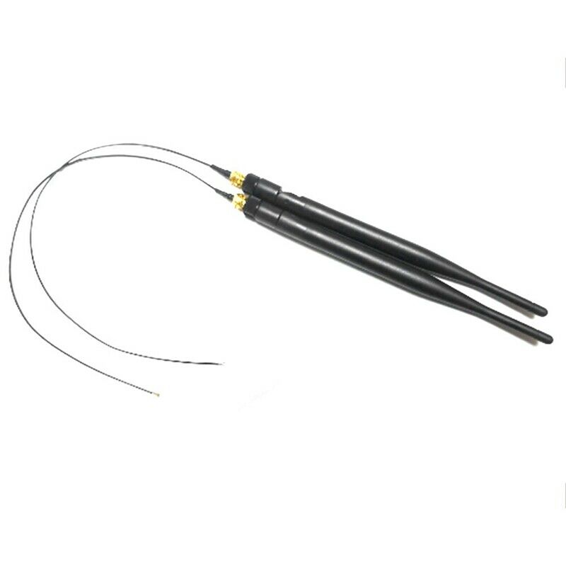 2X 6DBi M.2 IPEX MHF4 U.Fl Cable to RP-SMA Wifi Antenna Signal Cable Kit for IU9