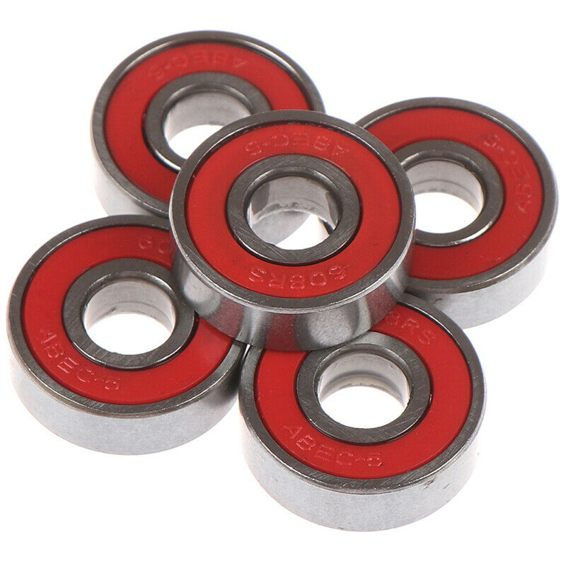 5x Red ABEC-5 608-RS Skateboard Roller Sealed Ball Bearings 8x22x7mm  WYC XG Rf