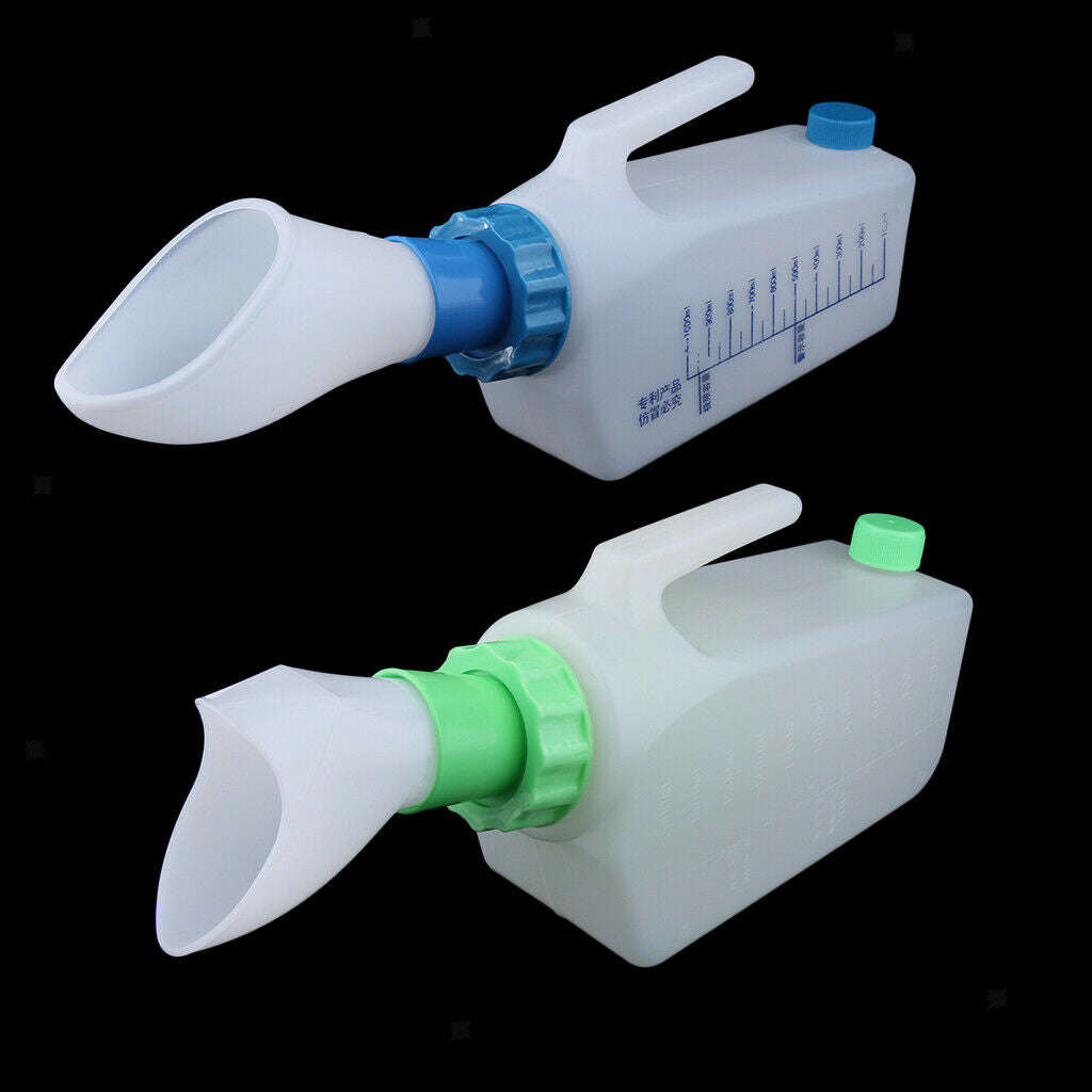 2X Elderly Patient Female Urinal Bottle Pee Bottles Night Drainage Container