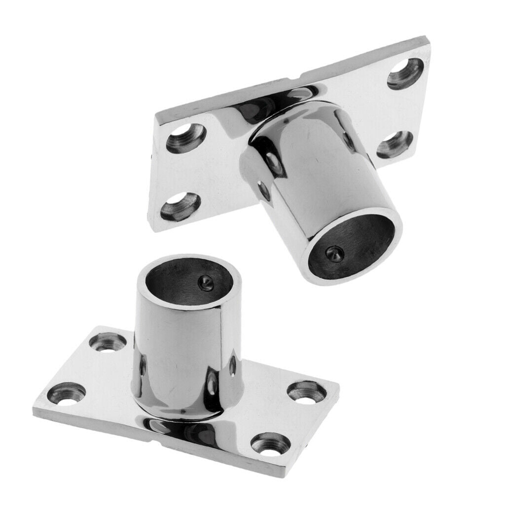 2pcs Heavy Duty Boat Hand Rail Fitting 7/8 22mm & 1 inch 25mm Rectangular
