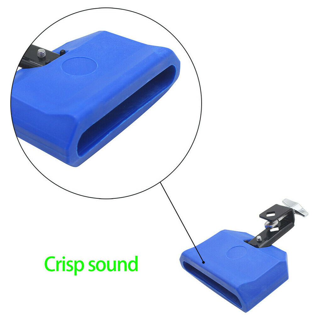 High Pitched Good Tone Easy Installation Plastic Blue Cowbell with Yellow Hammer