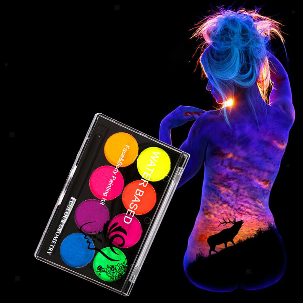 8 Colors Face body paint For Christmas Halloween face paint Makeup Palettes