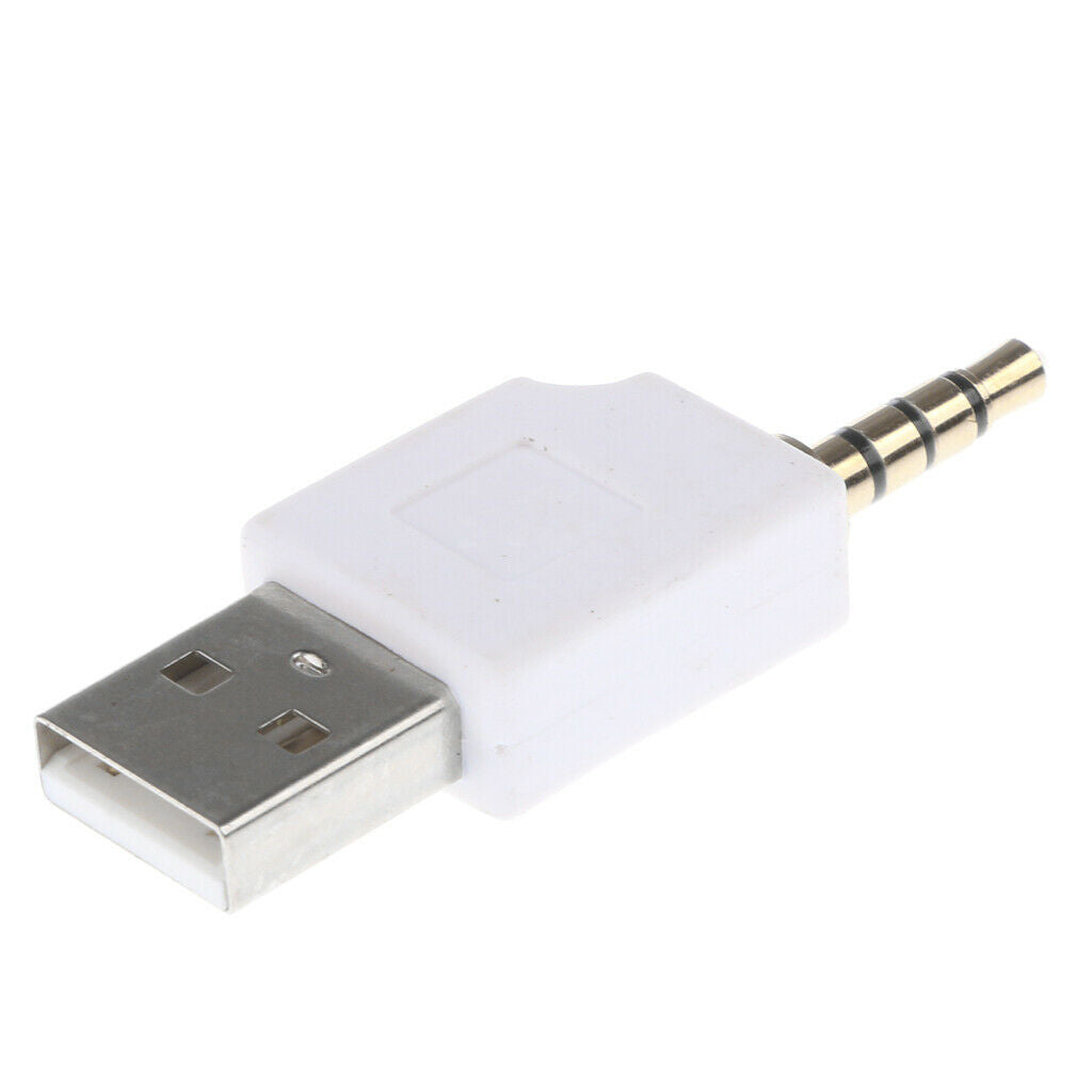2x USB to 3.5mm Male Charger Converter Adapter Plug for iPod Shuffle 2nd