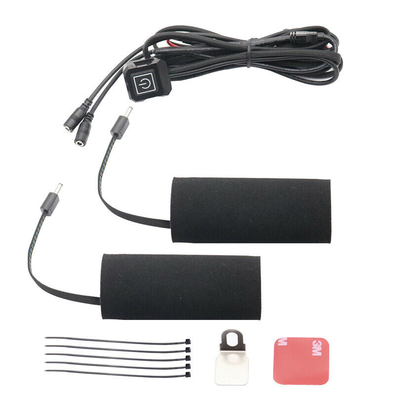 12V Intelligence Motorcycle Bike Heated Hand Grip Pads Handlebar Warm Shrinkable