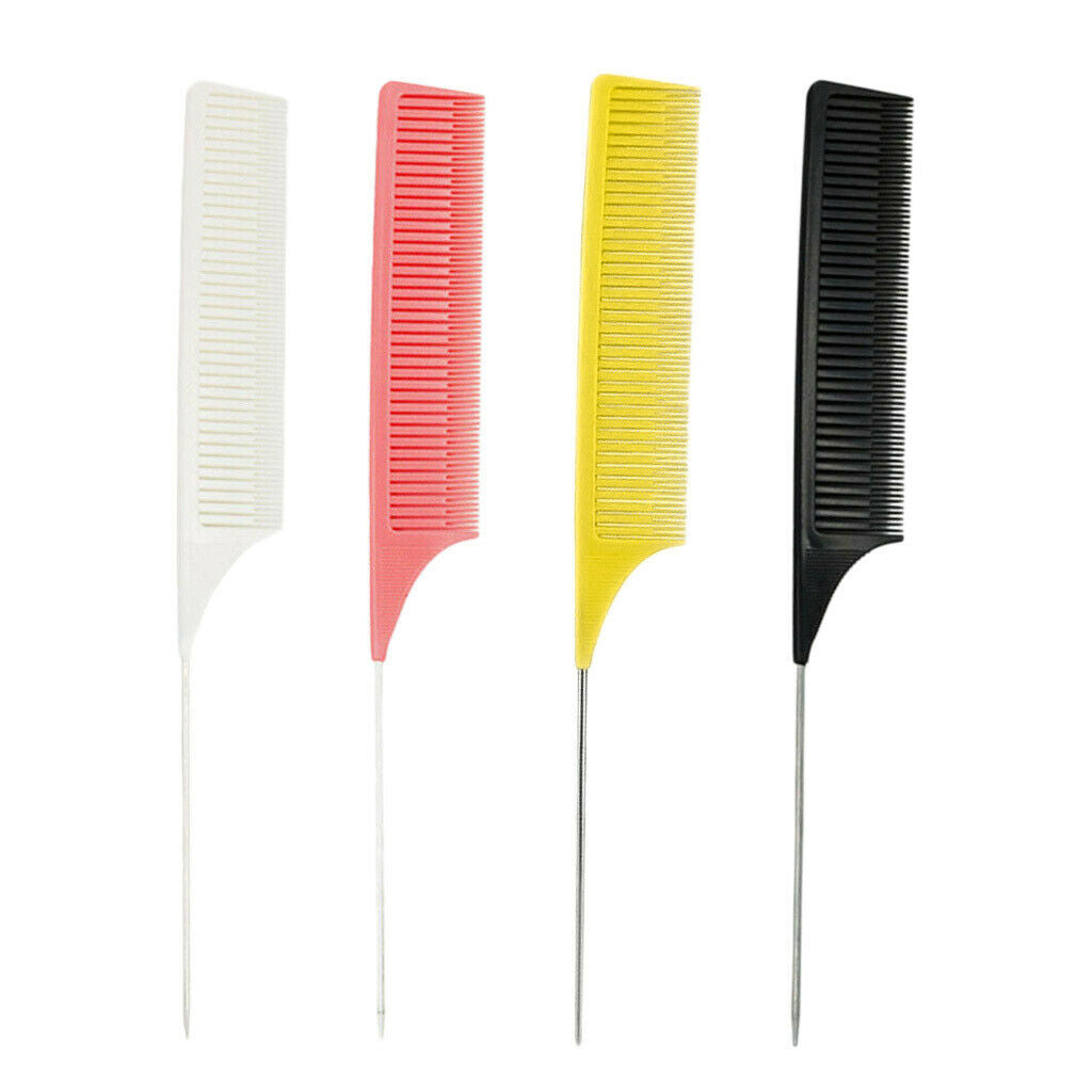 4Pcs Fine Weave Highlighting Foiling Hair Comb for Hair Coloring Combs Tools