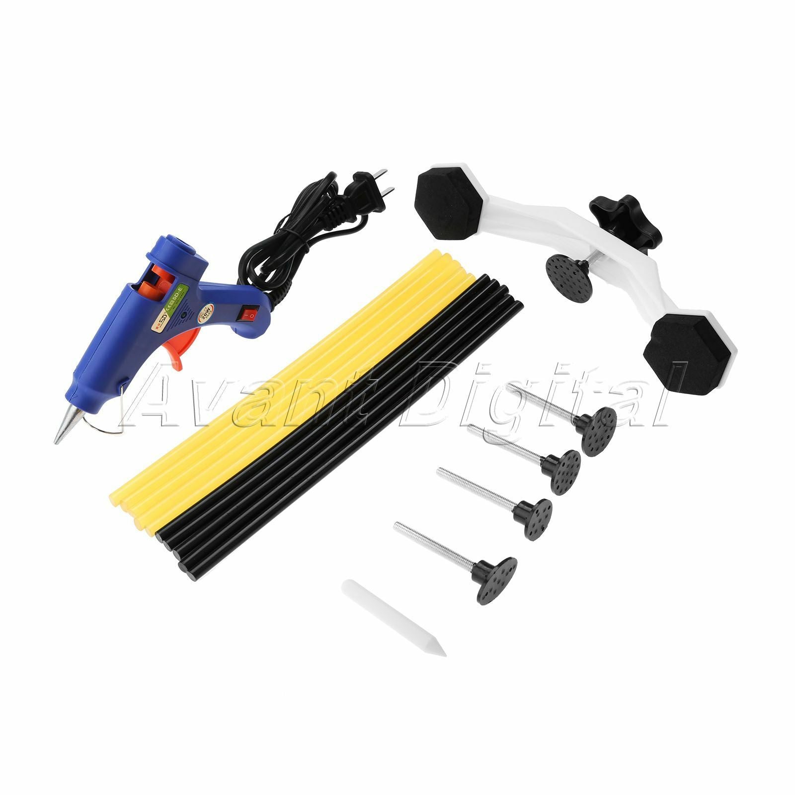 Tools Set Paintless Dent Repair Puller Bridge Glue Gun Car Hail Dent Removal