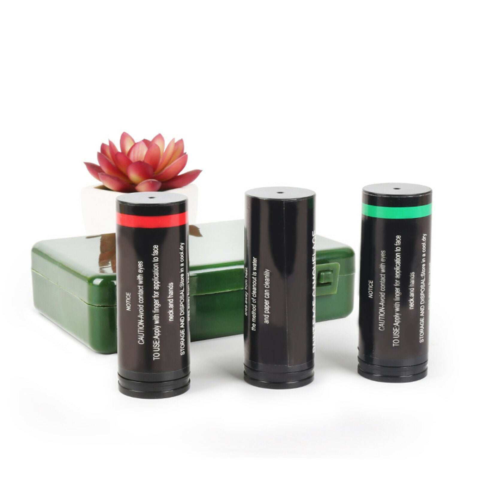 3Pcs Jungle Face Paint Stick Camo Professional Woodland Face Body Paint Tube for