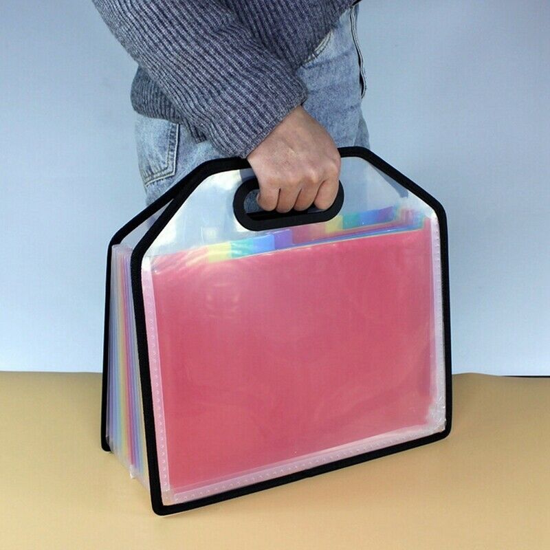 Expanding File Folder Document Organizer with Handle,Portable A4 Letter SizeK7C7